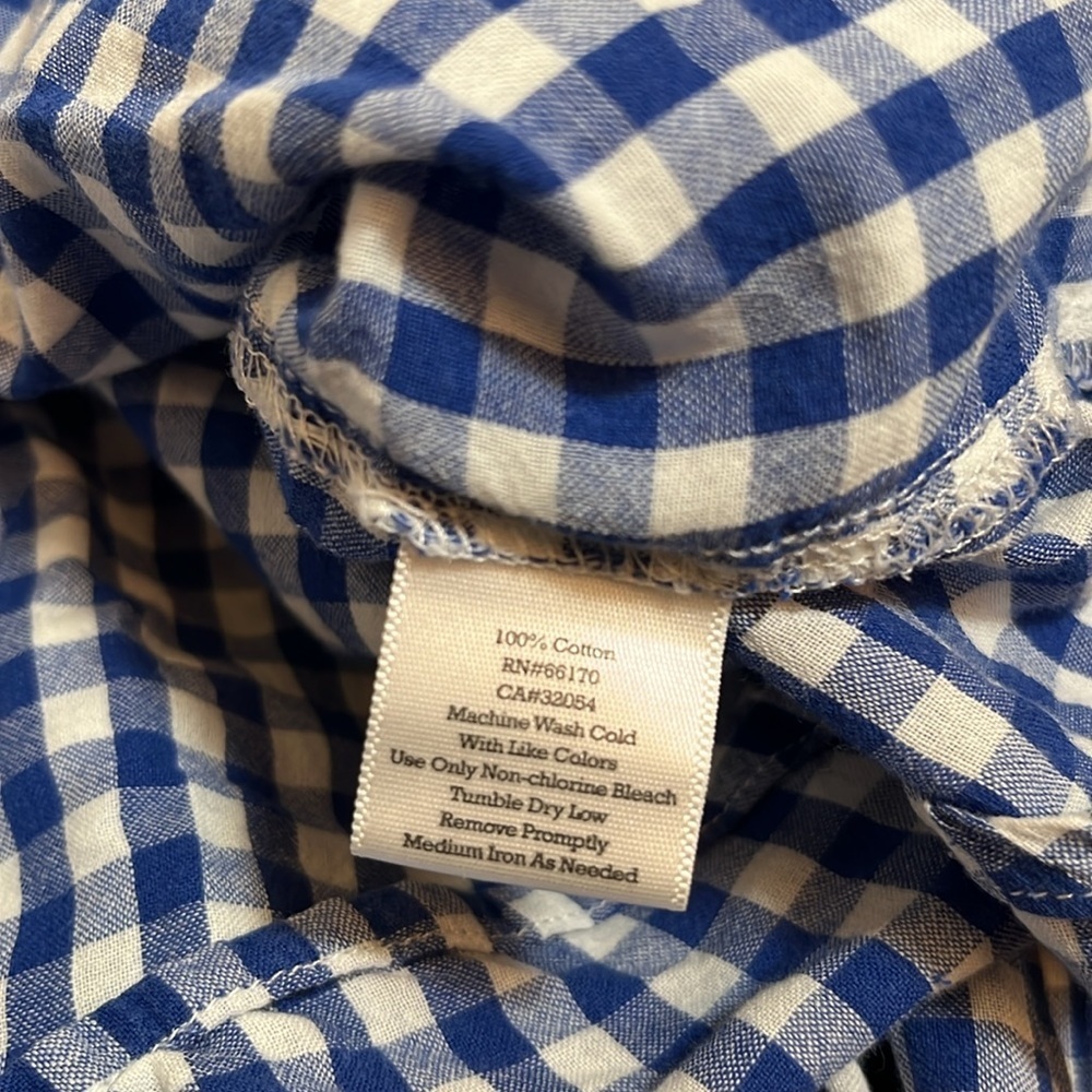 Salt Valley Western Blue Plaid Cotton Long Sleeve Button Shirt - Picture 10 of 10